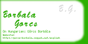 borbala gorcs business card