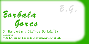 borbala gorcs business card